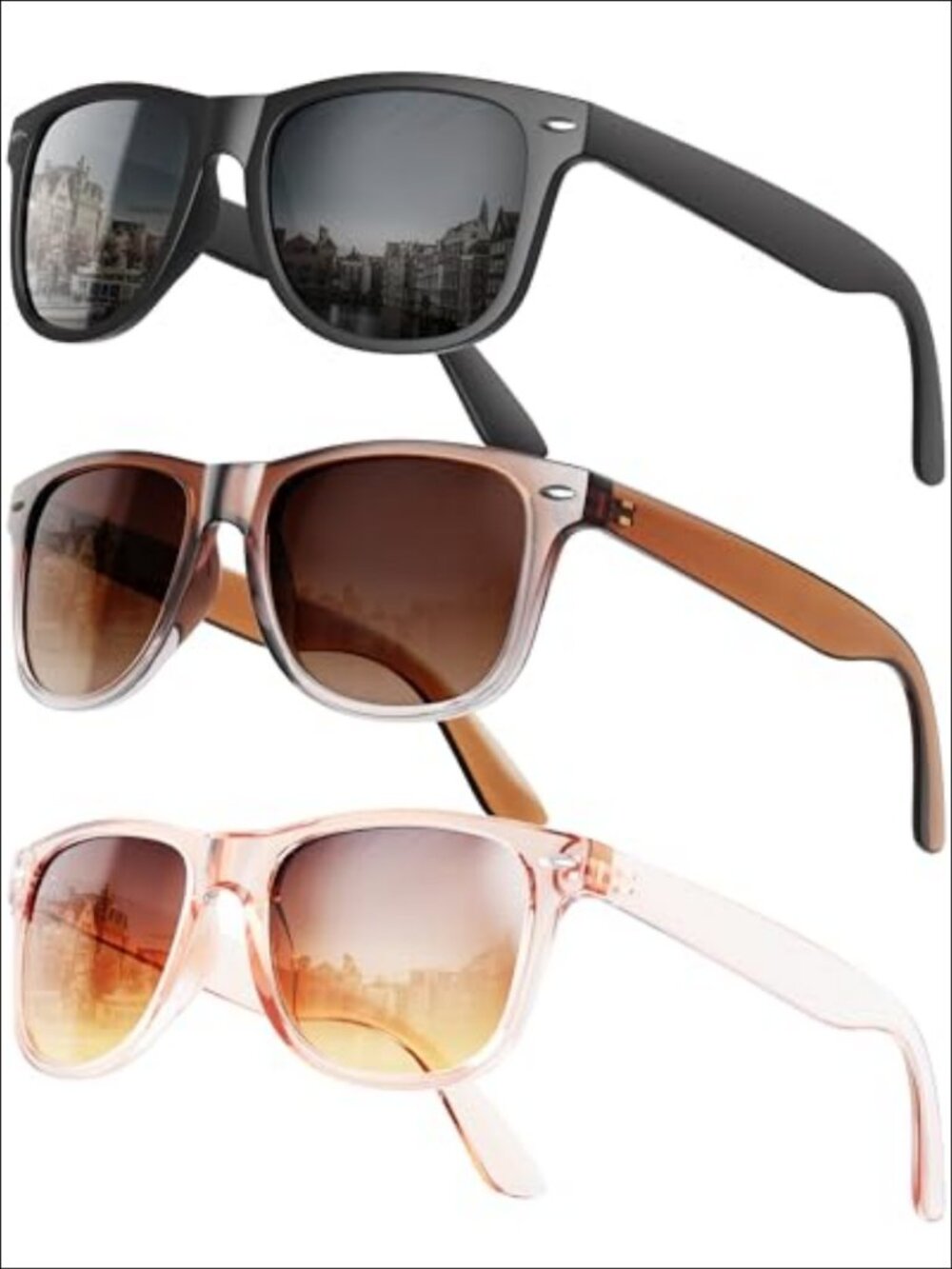 Polarized Sunglasses with UV400 Protection Square Full Frame Design